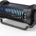 Solar-Powered Mosquito Killer & Bug Zapper, 4200V Voltage, IP5 Waterproof, ABS Fireproof Material, Large Coverage Area (1/2 Acre), Long-Lasting LED Lamp Beads(Black)