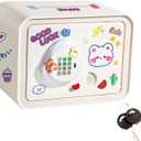 DYNWAVE Piggy Bank Password Lock Tabletop Decoration Cartoon Practical Gifts ATM Savings Bank Educational Toy for Girls Boys Children, White