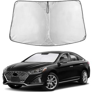 EcoNour Windshield Sunshade Compatible for Hyundai Sonata 2015-2018 2019 | Sun Visor for Front Windshield & Window Sun Shade Cover, UV Heat Blocker & Protector, Car Accessories