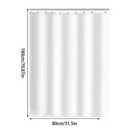 Shower Curtains 80X180Cm Bath Curtain Plain Color Bathroom Waterproof Thickened Polyester Bathroom Partition Curtain Door Curtain, White