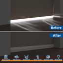 3 x 78 inch Door Draft Stopper, Strong Adhesive Under Door Sweep for Exterior & Interior Doors Insulation,Soundproof Door Bottom Weather Stripping Seal Dust Blocker and Noise Stopper,White