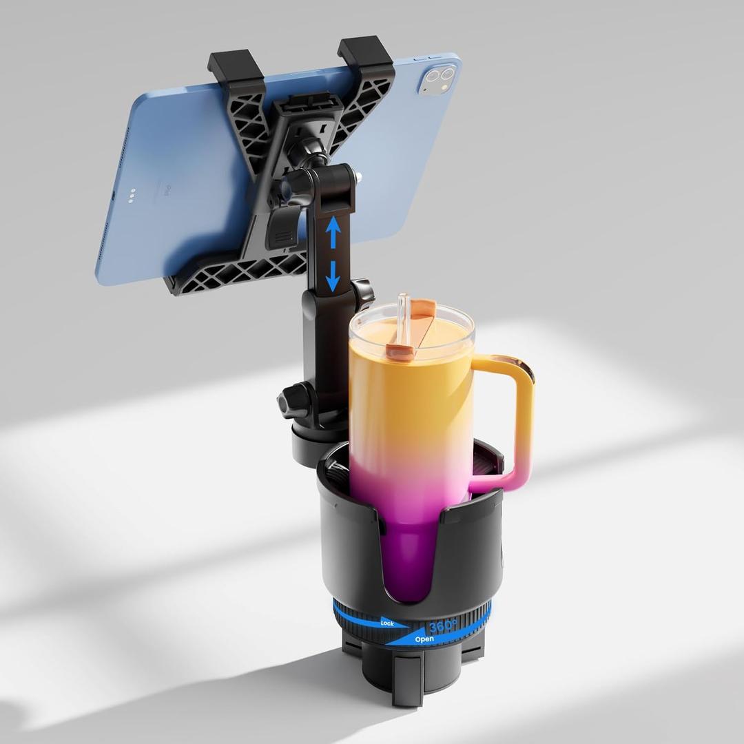 OHLPRO Cupholder Tablet Mount for Truck, Adjustable 360 Rotation iPad Holder for Car with Drink Holder, Compatible with 7"-11" iPad, Samsung Tab, Perfect for Road Trips, Travel Accessories OHLPRO Cupholder Tablet Mount for Truck, Adjustable 360 Rotation iPad Holder for Car with Drink Holder, Compatible with 7"-11" iPad, Samsung Tab, Perfect for Road Trips, Travel Accessories