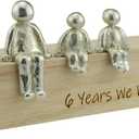 Pirantin 6th Anniversary Idea - 6 Years We Made A Family Metal Ornament - Choose Your Family Combination (2 Children)