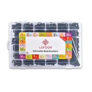 Letter Board Letters Only,850 PRE-Cut Characters with Sorting Tray,Felt Board Letters (3/4 Inch Multicolor)