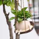 NINIPAPA Hanging Swing Chair Planter Pot Smile Face Plant Pot for Indoor Outdoor Plants Cute Head Flower Pots for Succulent String of Pearls Unique Gift on Mother's Day, Birthday, Christmas