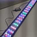 AQQA Full Spectrum Aquarium Light,Fish Tank Lights for Plant Growth Fish Viewing,3 Mode White Blue Red Green LED Beads,Timer,Adjustable Brightness,Extendable Brackets for Freshwater 18W for 18-24inch