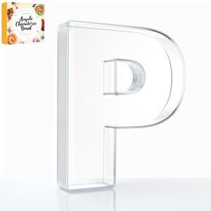 10" Acrylic Charcuterie Letters Fillable Tray, Reusable Alphabet Number Shaped Serving Plates for Charcuterie Board, Display Fruit, Candy, Cake, Party Decor, Birthday, Anniversary P