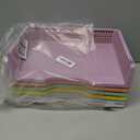 gisgfim 6 Pack Plastic Turn in Paper Trays for Classroom Pastel Storage Bin Basket Organizers for School Teacher Supplies Classroom Office Home Organization Storage Tray Holds 4A Paper File Document