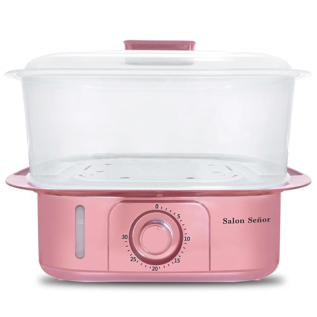 Salon Seor Pink Towel Steamer with Quickly Heating in 5 Mins Auto Off Timer Spa Towel Steamer for Personal Use at Home