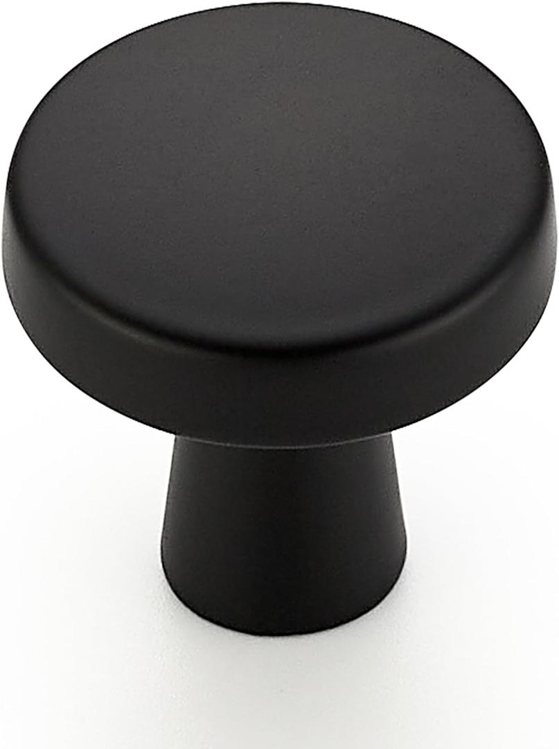 Ravinte 30 Pack Matte Black Cabinet Knobs Mini Round Knobs Single Hole Solid Drawer Pulls for Dresser Drawers -1 Inch Diameter