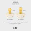 BIBS Pacifiers - Studio 2 Pack | Round Nipple Baby Pacifier | BPA Free Natural Rubber Latex Soother | Made in Denmark | Size 0+ Months | Jasmine Blush