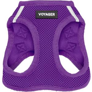 Best Pet Supplies Voyager Step-in Air Harness - All Weather Mesh, Reflective, No Pull Harness for Dogs, Cats - Secure with Hook & Loop Fastener, Buckle, Double D-Rings - Purple, M