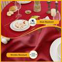 6-Pack Red Round Tablecloths, 132 Inches, Stain-Resistant Polyester for 6-8 Ft Round Tables - Washable Table Covers for Weddings, Banquets, Birthday Parties, Events
