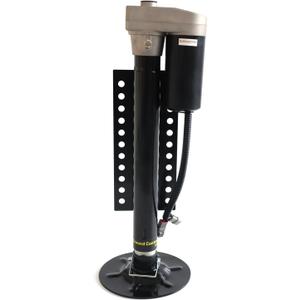 5th Wheel RV Jack Left Leg, Ground Control 3.0 Automatic 5th Wheel RV Leveling System Rear Hall Effect Jack with Motor, 5000 lbs, Black 305339