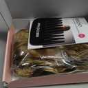 REECHO Curly Hair Extensions, 4PCS 16 inch Clip in Hair Extensions Lace Weft Short Curly Extension Clip Ins Invisible Natural Hairpieces for Women, Dark Blonde with Highlights