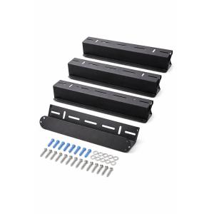 4-Piece Wall Mount Bracket Set, Heavy-Duty Steel, Black, Universal Wall Mounting Hardware