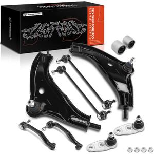 A-Premium Set of 10, Front Lower Control Arm & Bushing, Sway Bar Link, Lower Ball Joint, Outer Tie Rod End, Compatible with Mini Cooper 2007-2015, L4 1.6L Only