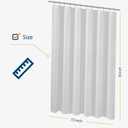 N&Y HOME Long Fabric Shower Curtain Liner 72 x 78 inches Longer Length, Hotel Quality, Washable, Water Repellent, White Spa Bathroom Curtains with Grommets, 72x78