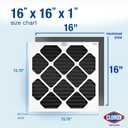 Clorox 16x16x1 Air Filter, MERV 8 with Carbon, Reduces Pet Smells, Cooking Smells and More, Pleated HVAC AC Furnace Filter, 4-Pack (Actual Size 15.75 x 15.75 x 0.75), Made in USA