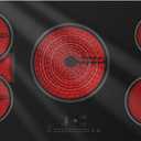 GASLAND 36 Inch Electric Cooktop, 5 Burners Glass Stove Top, ETL & FCC Certificated, 9200W Built-in Radiant Ceramic Cooktop, Slide Touch Control, Child Safety Lock, Hot Surface Indicator, 220V