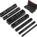 EANOSIC Setup Blocks Height Gauge Set, 7pcs Precision Aluminum Setup Bars for Router and Table Saw Accessories Woodworking Set Up, Bars Include Laser Engraved Size Markings