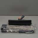 Scrub Brush with Long Handle, Floor Scrub Brush Squeegee Broom for Cleaning, 3 in 1 Shower Scrubber Floor Broom Squeegee for Concrete Tile Wall Deck Patio Grey (Gray)