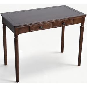 Solid Wood Desk with Drawers, Wooden Computer Desk for Home Office, Gaming Study Desk for Small Spaces, Writing Work Desk for Bedroom,Easy Assembly (Retro B Walnut Color 39.4 inch)