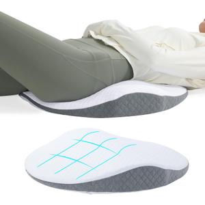 ROYALAY Lumbar Support Pillow for Bed, Memory Foam Waist Pillow for Sleeping, Ergonomic Wedge Pillow for Back Support, Elevated Body Pillow with Removable Cover for Side, Back and Stomach Sleepers, 22inx22inx3in