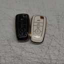 2PCS for Ford Car Key Fob Shell Cover Case,Soft TPU Decoration Bling Key Holder for 2018 2019 2020 2021 2022 2023 Ford Fusion F150 F250 F350 F450 Edge Explorer Escape Mustang Black and White