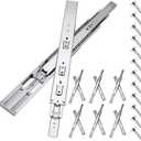 18 Inch Soft Close Drawer Slides for Kitchen Cabinets,Wardrobe Glides, Heavy Duty Side Mount Full Extension, 100 LB Ball Bearing Drawer Slides (6 Pairs) Silver