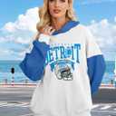 BANGELY Game Day Hoodie Women Cute Football Graphic Pullover Sweatshirt Football Season Sweaters Fans Y2k Casual Holiday Tops (White, S)