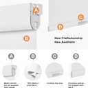 Persilux No Drill No Tools 100% Blackout Shades for Window Roller Shades Cordless Windows Blinds (White, 33" W x 72" H) UV Protection Thermal Insulated Roller Blinds for Door Bedroom Easy to Install