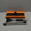 16" Large Snow Brush for Car Windshield,Non-Scratch Snow Scraper,55" Extendable Snow Broom with Foam Grip,Snow Remover for Cars, Truck, SUV (Orange, Large)