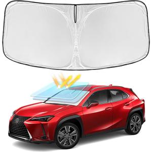 for Lexus UX 300h/260h/250h/300e/200 2019-2026 Windshield Sun Shade - 4 Layers Car Sunshade for Front Windows Shade Cover Custom Fit UX Sun Visor 250T Retractable Shade Blocks UV Rays Car Accessories