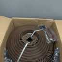 Sasylvia 2.5'' x 200' Landscape Edging Kit Edging Border Coil Include 120 Anchoring Spikes 10 Connectors Plastic Garden Border for Lawn Garden Grass Yard Home(Brown)