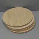 SINJEUN 4 Pack 13.6 Inch Wood Circle, 3/4 Inch Thick Round Wood Plaques with Hole Unfinished Round Plaque for Hanging, Painting and DIY Crafts