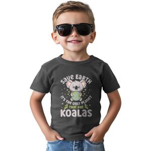Toddler Boys Earth Shirt for Kids Girls Earth T-Shirts Tops Funny Graphic Tee Short Sleeve 2T-8Y (Black)