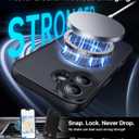 Magnetic for iPhone 16 Case,Upgraded [Full Camera Protection][Compatible with Magsafe][Military Grade Protection] Shockproof Slim Anti-Yellow Translucent Matte Phone Case for iPhone 16,Black