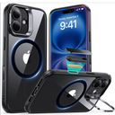 ESR for iPhone 17 Case, Compatible with, Military-Grade Protective Case, Built-in Stash Stand Phone Case, Scratch-Resistant Back Cover, Classic Series, Clear Black