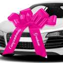 Chunful 30 Inch Graduate Car Bow Large Gift Bow for Cars 2026 Congratulations Graduate Decoration Gift Wrapping Ornament for Present Birthday Party (Rose Red)