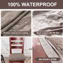 Genina Waterproof Chair Seat Covers Dining Room Chair Covers Stretch Seat Cover for Dinning Room Chair Protector Slipcovers for Kitchen, Hotel (6, Pattern1-Taupe)
