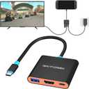 Gamorek Switch 2 Dock, Portable TV Dock for Switch 2 Dock, Support 8K@60Hz, 4K@60Hz HDR,UBSA, 100W PD Fast Charging for Switch 2/ Switch/Switch OLED, Black