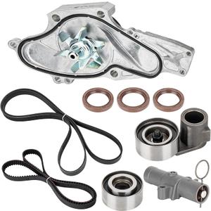 LesNau Timing Belt Kits with Water Pump for Car Engine Compatible with 2003-2018 Honda Accord Pilot Odyssey Ridgeline Acura MDX RDX RL TL TSX ZDX - Replace TCKWP329, TKH-002, TKH002