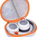 Headphone Case for JBL Junior 470NC/ JR 470 NC/JR 460 NC/Tune 670NC Kids Headphone (Box Only) (Grey-Orange)