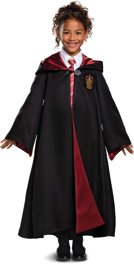 Harry Potter Robe, Official Hogwarts Wizarding World Costume Robes, Prestige Kids Size Dress Up Accessory (Large (10-12))