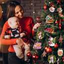 5 Pieces Gingerbread House Ornaments Christmas Tree Hanging Ornament Gingerbread Hanging Ornaments Decorations for Xmas Holiday Set A