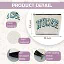 3 x Blue Floral Nurse Makeup Bag - Cosmetic Pouch for Women, RN Graduation Gift (nurse - small daisy)