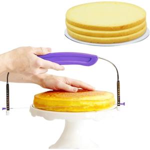 Cake Leveler, Cake Leveler & Slicer, Adjustable Cake Cutter Slicer Leveler, Cake Layer Slicer, Layer Cake Wire Cutter for Wedding Birthday Suitable for 10 Inch Cake Slicer For Even Slices