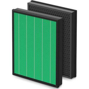 400/400S Replacement Filter for Coway AIRMEGA Max2 400 400S 400(G) 400S(G) Air Purifier, Max2 Green HEPA and Active Carbon Filter Set, AP-2015-FP, 1 Set