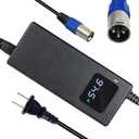 YZPOWER 48V Lithium Battery Charger,54.6 Volt 4A Power Supply Adapter Smart Fast Charging with Display for 48 Volt 13s Lithium Pack Built in Fan (54.6V 2A B)